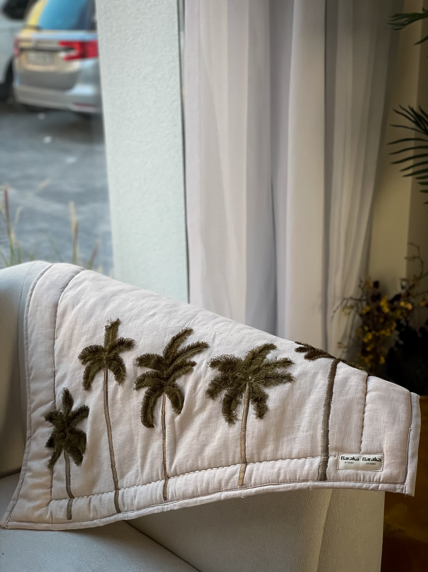 طقم صلاة كامل فخم بتطريز النخل البارز