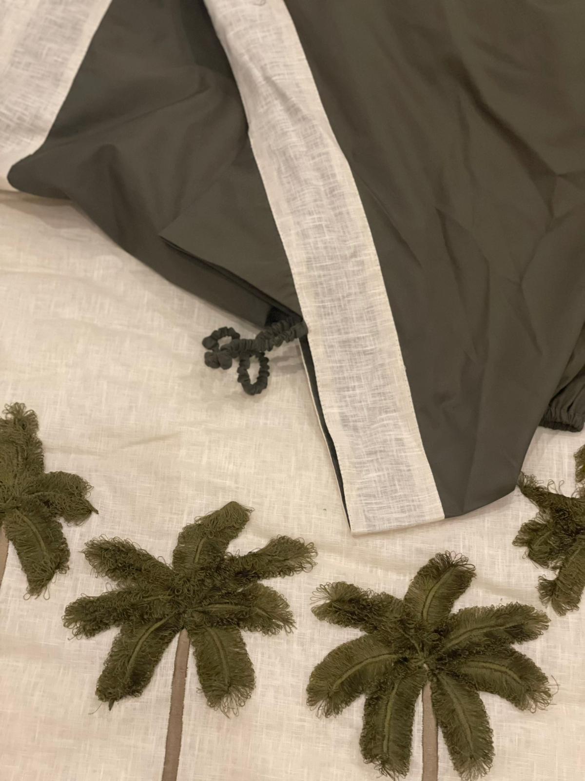 طقم صلاة كامل فخم بتطريز النخل البارز